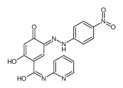 6-hydroxy-3-[(4-nitrophenyl)hydrazinylidene]-4-oxo-N-pyridin-2-ylcyclohexa-1,5-diene-1-carboxamide结构式