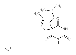 sodium 5-[(E)-but-2-enyl]-5-(3-methylbutyl)-4,6-dioxo-1H-pyrimidin-2-olate Structure