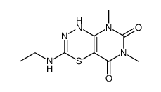 3-ethylamino-6,8-dimethyl-1H,8H-pyrimido[4,5-e][1,3,4]thiadiazine-5,7-dione Structure