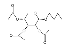 1-butyl-2,3,4-tri-O-acetyl-β-D-xylopyranoside结构式