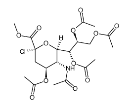 methyl 2-chloro-4,7,8,9-tetra-O-acetyl-N-acetyl-β-D-neuraminate Structure