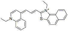 1-Ethyl-2-[3-(1-ethyl-1,4-dihydroquinoline-4-ylidene)-1-propenyl]naphtho[1,2-d]thiazole-1-ium结构式