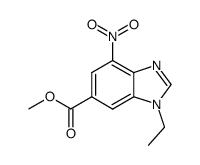 methyl 1-ethyl-4-nitro-1H-benzimidazole-6-carboxylate Structure