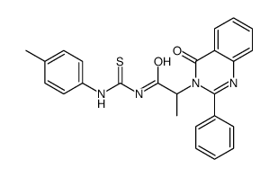 1-(2-(4-Oxo-2-phenyl-3,4-dihydro-3-quinazolinyl)propionyl)-3-(p-tolyl)-2-thiourea structure