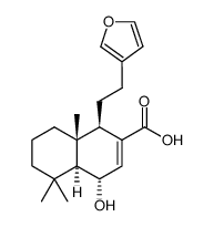 6α-hydroxy-15,16-epoxy-labda-7,13(16),14-trien-17-oic acid结构式