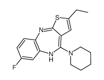 2-ethyl-7-fluoro-4-piperidin-1-yl-5H-thieno[3,2-c][1,5]benzodiazepine Structure