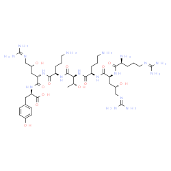 (+)-L-Arg-[(4S)-4-Hydroxy-L-Arg-]-D-Orn-L-Thr-D-Orn-[(4S)-4-hydroxy-L-Arg-]-D-Tyr-OH Structure