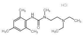 Urea, 1-(2-(diethylamino)ethyl)-3-mesityl-1-methyl-, hydrochloride结构式