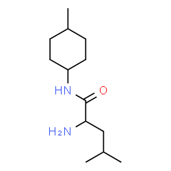 Valeramide, 2-amino-4-methyl-N-(4-methylcyclohexyl)-, L-trans- (8CI) Structure