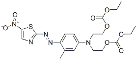 N,N-Bis[2-(ethoxycarbonyloxy)ethyl]-3-methyl-4-(5-nitrothiazol-2-ylazo)aniline结构式