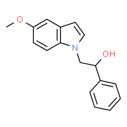 2-(5-methoxyindol-1-yl)-1-phenylethanol结构式