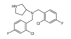 (3S)-N,N-bis[(2-chloro-4-fluorophenyl)methyl]pyrrolidin-3-amine结构式