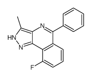 9-fluoro-3-methyl-5-phenyl-2H-pyrazolo[4,3-c]isoquinoline结构式