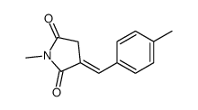 1-methyl-3-[(4-methylphenyl)methylidene]pyrrolidine-2,5-dione结构式