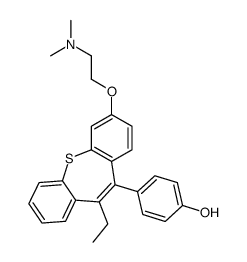 4-[2-[2-(dimethylamino)ethoxy]-6-ethylbenzo[b][1]benzothiepin-5-yl]phenol结构式