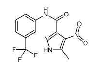 5-methyl-4-nitro-N-[3-(trifluoromethyl)phenyl]-1H-pyrazole-3-carboxamide Structure