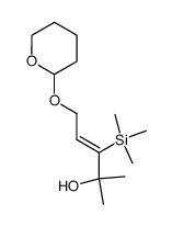 (Z)-2-methyl-5-((tetrahydro-2H-pyran-2-yl)oxy)-3-(trimethylsilyl)pent-3-en-2-ol Structure