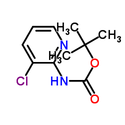 氨基甲酸叔丁酯(3-氯吡啶-2-基)结构式