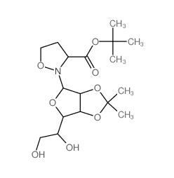 tert-butyl 2-[6-(1,2-dihydroxyethyl)-2,2-dimethyl-3a,4,6,6a-tetrahydrofuro[3,4-d][1,3]dioxol-4-yl]-1,2-oxazolidine-3-carboxylate结构式