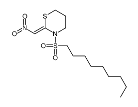 2-(nitromethylidene)-3-nonylsulfonyl-1,3-thiazinane结构式