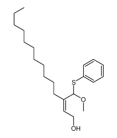 3-[methoxy(phenylsulfanyl)methyl]tetradec-2-en-1-ol结构式