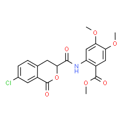 Methyl 2-{[(7-chloro-1-oxo-3,4-dihydro-1H-isochromen-3-yl)carbonyl]amino}-4,5-dimethoxybenzoate Structure