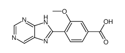 3-methoxy-4-(7H-purin-8-yl)benzoic acid Structure