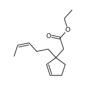 [((Z)-1-Pent-3-enyl)-cyclopent-2-enyl]-acetic acid ethyl ester Structure