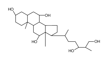 (8R,9S,10S,13R,14S,17R)-17-[(2R)-5,7-dihydroxy-6-methylheptan-2-yl]-10,13-dimethyl-2,3,4,5,6,7,8,9,11,12,14,15,16,17-tetradecahydro-1H-cyclopenta[a]phenanthrene-3,7,12-triol结构式