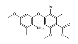 methyl 4-(2-amino-5-methoxy-3-methylphenoxy)-3-bromo-6-methoxy-2-methylbenzoate Structure