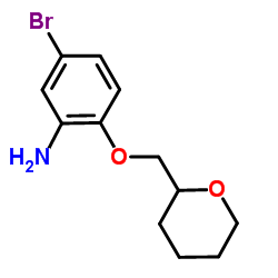 5-Bromo-2-(tetrahydro-2H-pyran-2-ylmethoxy)aniline结构式