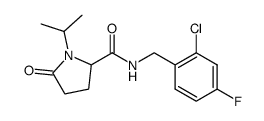 N-[(2-chloro-4-fluorophenyl)methyl]-1-(1-methylethyl)-5-oxo-prolinamide Structure