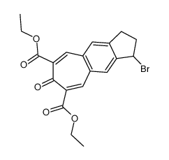 1-Brom-indano<5',6'-4,5>-2,7-diethoxycarbonyl-tropon结构式