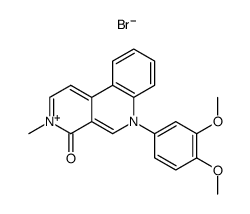 6-(3,4-Dimethoxy-phenyl)-3-methyl-4-oxo-4,6-dihydro-benzo[c][2,7]naphthyridin-3-ium; bromide结构式