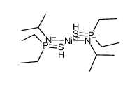 bis(diethylthiophosphinic acid-isopropylamidato-S,N)nickel(II) Structure