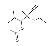 3-Aethoxy-4-acetoxy-3,5-dimethyl-hexin-(1)结构式