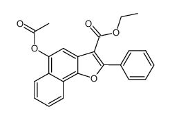 5-acetoxy-2-phenylnaphtho[1,2-b]furan-3-carboxylic acid ethyl ester结构式