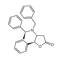 (4R,5S,αS)-4-[N-benzyl-N-(α-methylbenzyl)amino]-5-phenyltetrahydro-2-furanone结构式