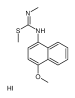 methyl N-(4-methoxynaphthalen-1-yl)-N'-methylcarbamimidothioate,hydroiodide Structure