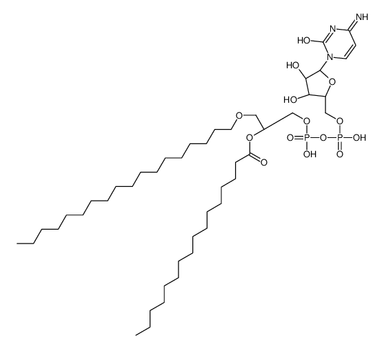 ara-CDP-1-O-octadecyl-2-O-palmitoyl-sn-glycerol structure