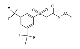 2-[3,5-bis(trifluoromethyl)phenylsulfonyl]-N-methoxy-N-methylacetamide Structure