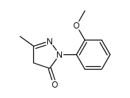 1-(2-Methoxyphenyl)-3-methyl-2-pyrazolin-5-one结构式