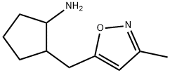 {2-[(3-methylisoxazol-5-yl)methyl]cyclopentyl}amine Structure