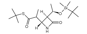 2-{3-[1-(tert-butyldimethylsilyloxy)ethyl]-4-oxoazetidin-2-yl}thiopropionic acid tert-butyl ester Structure