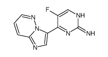 5-氟-4-(咪唑并[1,2-b]-3-吡嗪)嘧啶-2-胺结构式