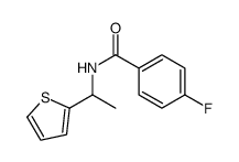 4-fluoro-N-(1-thiophen-2-ylethyl)benzamide Structure