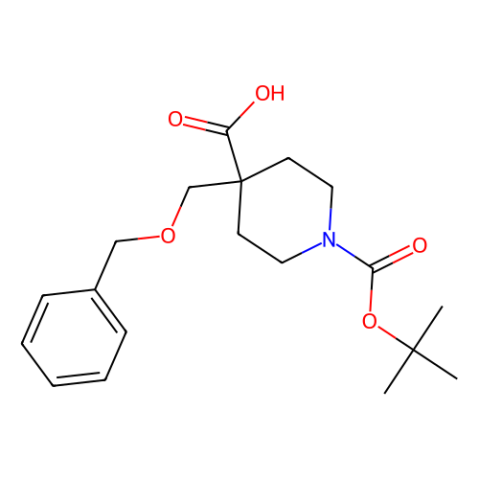 4-(benzyloxymethyl)-1-tert-butoxycarbonyl-piperidine-4-carboxylic acid Structure