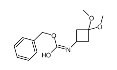 N-(3,3-二甲氧基环丁基)氨基甲酸苄酯结构式