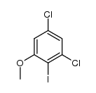 1,5-Dichloro-2-iodo-3-methoxybenzene structure