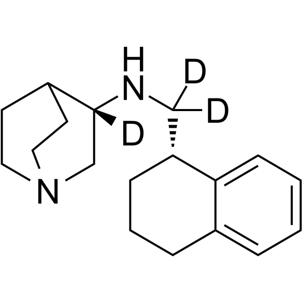 (3S)-N-[[(1S)-1,2,3,4-Tetrahydro-1-naphthalenyl]methyl]-1-azabicyclo[2.2.2]octan-3-amine-d3结构式